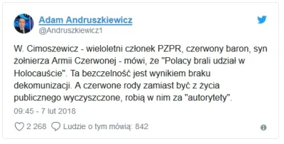 Droper - Niedawno Andruszkiewicz mówił takie rzeczy i najwyraźniej poszło na niego ja...