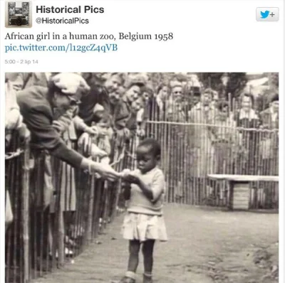 theone1980 - Afrykanska dziewczyna w ludzkim Zoo !958 #belgia a Polska dalej #ciemnog...