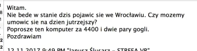 black-john - Mirki teraz pisze maile ze odda jutro, i że chce kupić sprzęt - chyba gr...