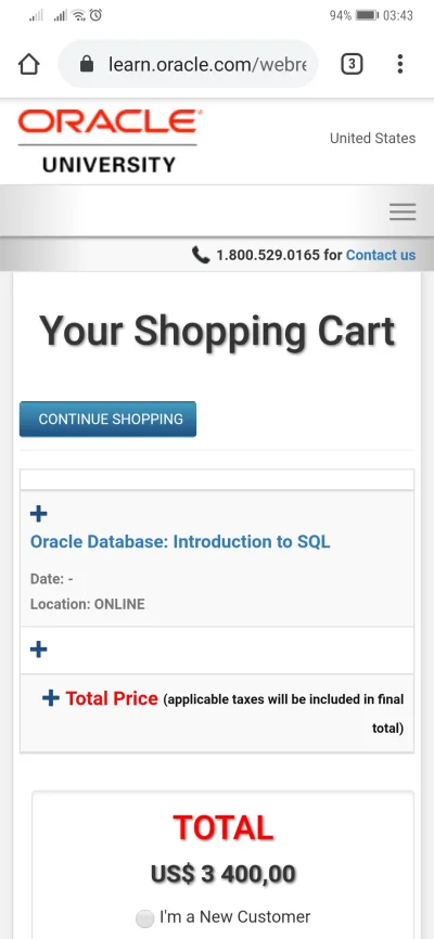 vcx - #naukaprogramowania
Oracle nieźle posralo z tymi cenami kursow na ich stronie ¯...