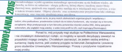 Tremade - Wydział Zarządzania Uniwersytetu Warszawskiego - perełki z odwołań od decyz...