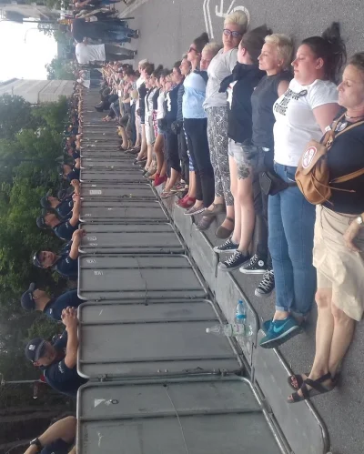 Kalafijor - Policja wspina się na parapet, aby pomóc młodym samobójcom, Warszawa 2017...