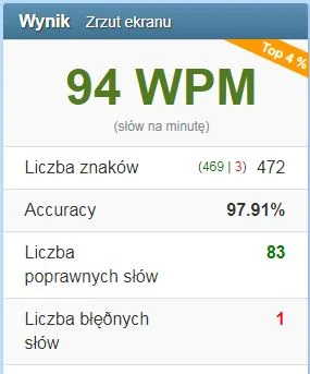 Roniq - @Rabusek: Nigdy w sumie nie ćwiczyłem szybkiego pisania, no i piszę tylko 7 p...