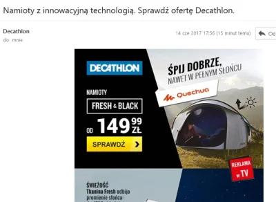 Logan00 - @dondon: To uczucie gdy czytasz na wypoku o namiocie w decathlonie a w tym ...