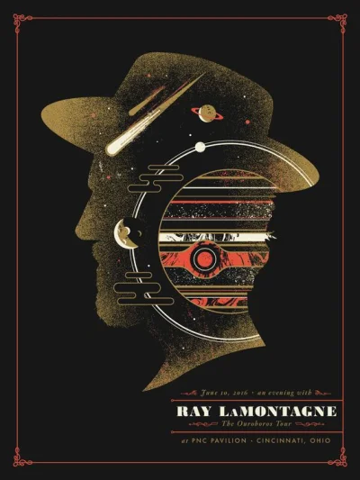 ColdMary6100 - #plakat #sztuka Ray LaMontagne - Cincinnati Poster from Charlie Wagers...