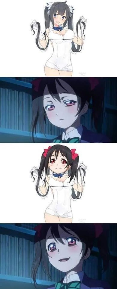 2.....w - #randomanimeshit #danmachi #hestia #lovelive #nicoyazawa #crossover