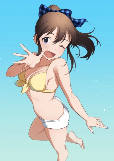 kedzior1916 - #randomanimeshit #idolmaster #minakosatake #swimsuit