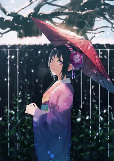 S.....z - #randomanimeshit #originalcharacter #violeteyes #blackhair #kimono #anime