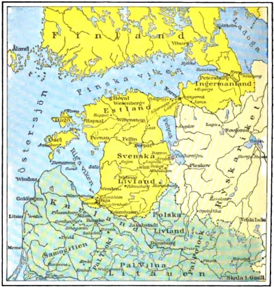 johanlaidoner - Posiadłości Szwecji na wschodnim wybrzeżu Bałtyku w 17 wieku: Finland...
