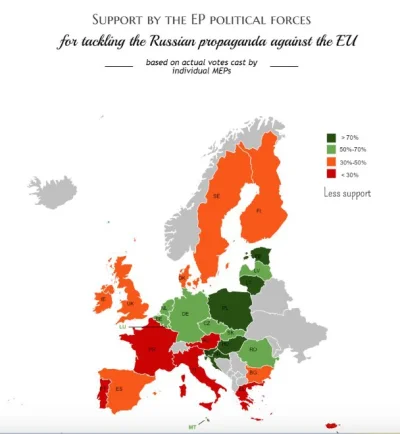 piotr-zbies - Mapa poparcia dla rezolucji UE ws. przeciwdziałania rosyjskiej propagan...