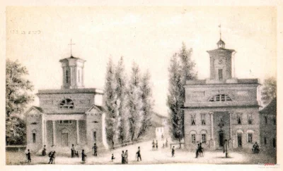 lesio_knz - Litografia z 1853 r. ukazująca Nowy Rynek, a obecny Plac Wolności. Po lew...