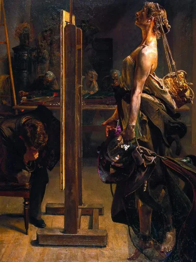 arsaya - Jacek Malczewski, Natchnienie malarza, 1897
#malarstwo #sztuka #obrazy #jac...