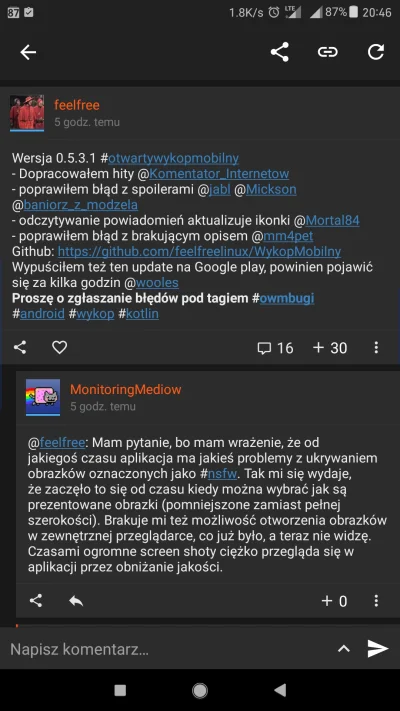 Komentator_Internetow - @feelfree: dlaczego nie ma ikonki 'odpisz'?