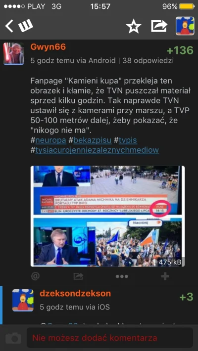 dzeksondzekson - Wypok peel in a nutshell. Wrzuć komentarz do wpisu ktory krytykuje m...