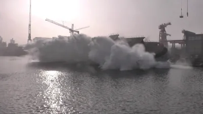 piotr1900 - Dzisiaj koło 12 w Gdańskiej Stoczni Remotowej zwodowano tysięczny statek ...