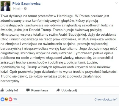 dawid123321 - Kolejny dowód na to, że faszyzm jest wtedy, kiedy nie zgadzasz się z le...