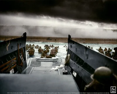 brusilow12 - 6 czerwca 1944 roku, amerykańskie oddziały desantowe lądują na plaży Oma...
