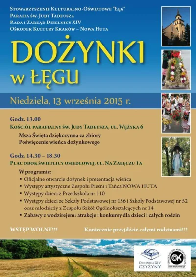 Cymerek - Dożynki w Łęgu

http://www.kalendarznowahuta.pl/wydarzenie/dozynki-w-legu...