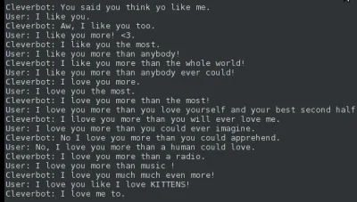 ikari - #cleverbot moja ulubiona zapisana rozmowa: