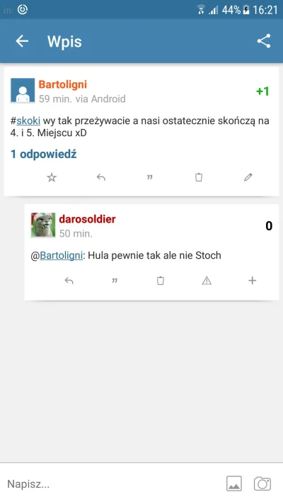 Bartoligni - #skoki #pjongczang2018 
Wrzucam screena z początku drugiej serii. NIE DZ...