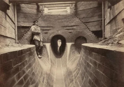 polskaniemcy - Natknąłem sie na taką fotkę Строительство канализации, 1888 год, Варша...