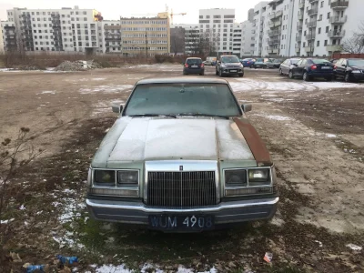 drakerc - Czarnoblaszany Lincoln (Continental?). Trochę wrósł... W komentarzu zdjęcie...