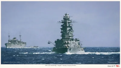 C.....s - Nagato podczas ćwiczeń morskich.