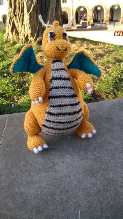 AmiGurumi - Wrzucam kolejne zdjęcie zrobionego przeze mnie pokemona. Wyszedł mi on tr...