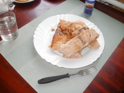 anonymous_derp - Dzisiejsze postne śniadanie: Duszone filety łososiowe, sól.

#kato...