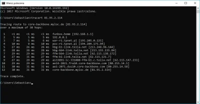 SebaOnePL - @Capt_Cha: dałem tracert do tego serwera, który pojawił Ci się na końcu i...