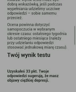 4.....n - @gardzefantastyka Słaby ten test, akurat ja depresji nie mam, po prostu do ...