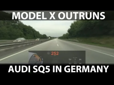 L.....m - Tesla Model X przegania z lewego pasa Audi SQ5

#tesla #audi #autobahn