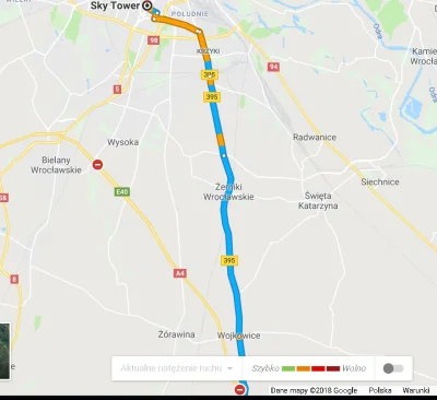 g.....d - co się dzieje na A4 że google maps nie puszcza trasy przez bielany? (bo że ...