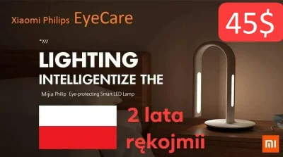 sebekss - Tylko 45.99$ [40,99$/szt przy 2 sztukach] za lampkę Xiaomi PHILIPS Eyecare ...