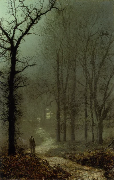 M.....a - John Atkinson Grimshaw - Lovers in a Wood, 1873 r.

#sztuka #art #obrazy ...