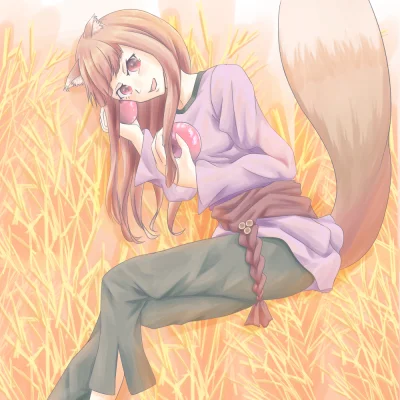 LlamaRzr - #randomanimeshit #spiceandwolf #holo #horo #kemonomimi #okamimimi #redeyes...