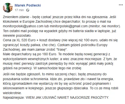 rastafari85 - Ostatnia szansa dla tych z emigracji, tylko szybko bo z dnia na dzień c...