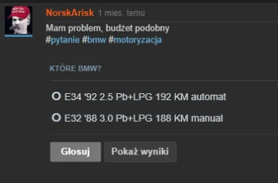 funkiey - @NorskArisk: > BMW F10 nie jest najnowszym samochodem, ale szrotem też nie ...