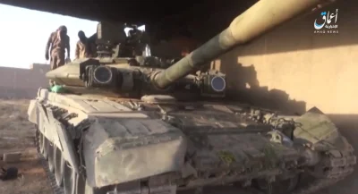 60groszyzawpis - IS chwali się zdobytym T-90A. Prawdopodobnie to ten spod Majadin, zd...