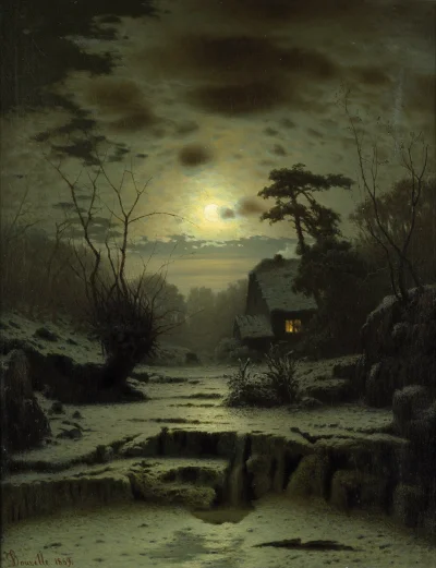 panidoktorodarszeniku - Louis Douzette (1834-1924)
Winterliche Vollmondlandschaft mi...