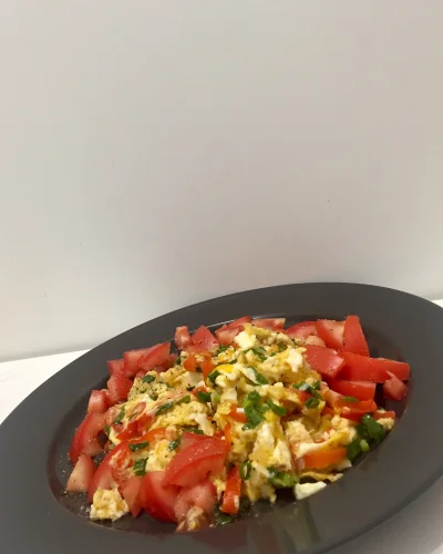 mi96 - Czy taka jajecznica spełnia wykopowe standardy? #jajecznica #gotowanie #gotujz...