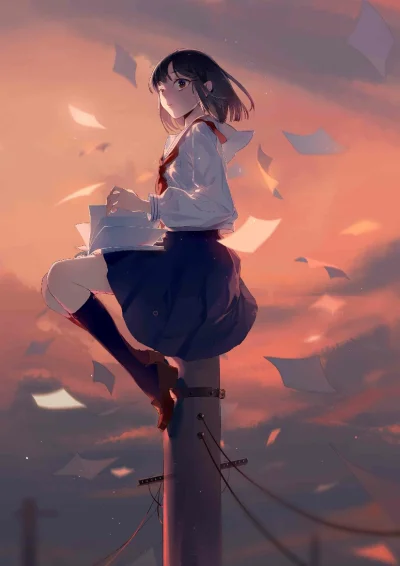 bakayarou - #randomanimeshit #originalcharacter #schoolgirl #animeart #