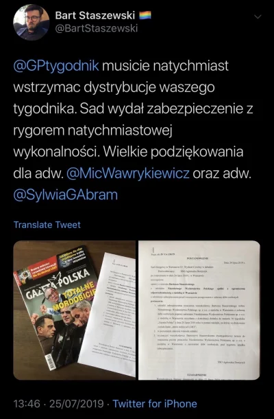 artpop - „@ GazetaPolska - musicie natychmiast wstrzymać dystrybucję waszego tygodnik...