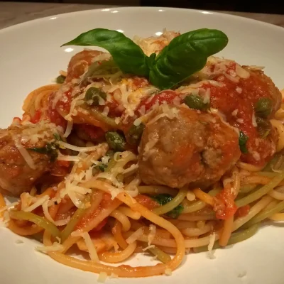 marl3na - Spaghetti z pulpetami wołowymi

Potrzebne będą:
- makaron spaghetti (alb...