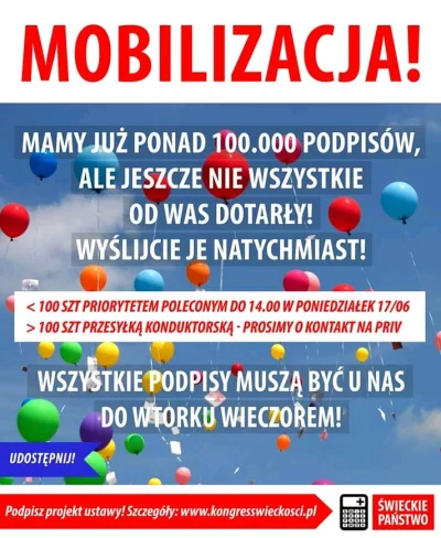 s.....0 - I cyk 100 tysięcy podpisów zebranych :)
Jeszcze tylko niech to przejdzie w...