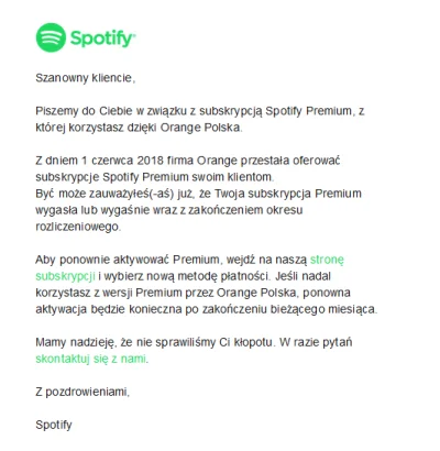Hansek - Hej @OrangeEkspert co się stało z Spotify? Miało być darmowe przez dwa lata ...