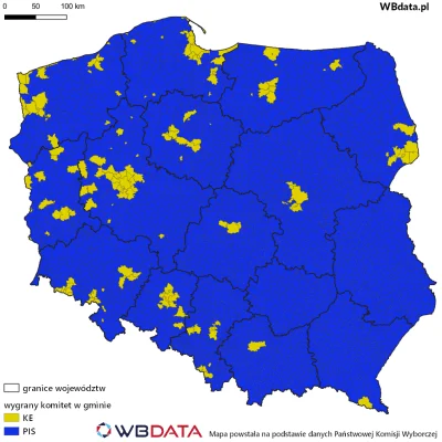 TerapeutyczneMruczenie - Wyborcza mapa Polski po wyborach do sejmu w 2019 roku - mapa...