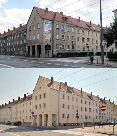 CzasNaPoznan - Było - jest. Zakończyła się odnowa budynku na rogu Dąbrowskiego/Długos...