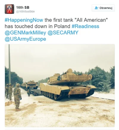 world - Historyczny moment. Wyładunek pierwszego czołgu M1 Abrams w Polsce!

ᕙ(⇀‸↼‶...