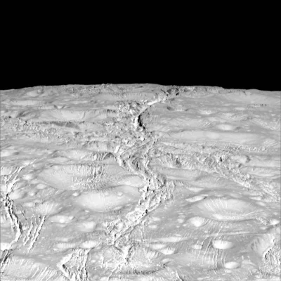 d.....4 - Zdjęcia z ostatniego przelotu sondy Cassini nad północnym biegunem Enceladu...